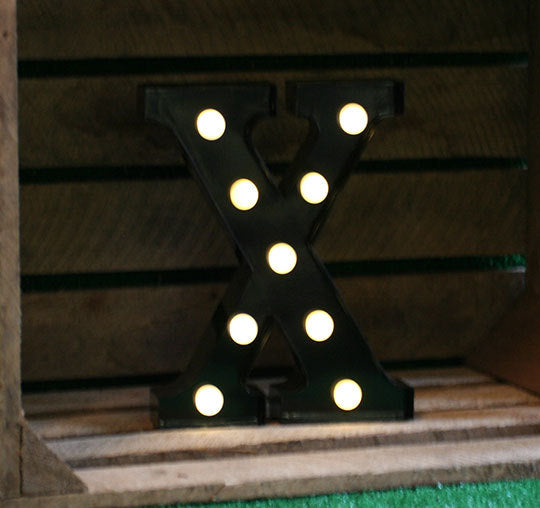 Metal X LED Letter Light