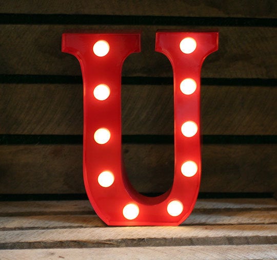 Metal U LED Letter Light